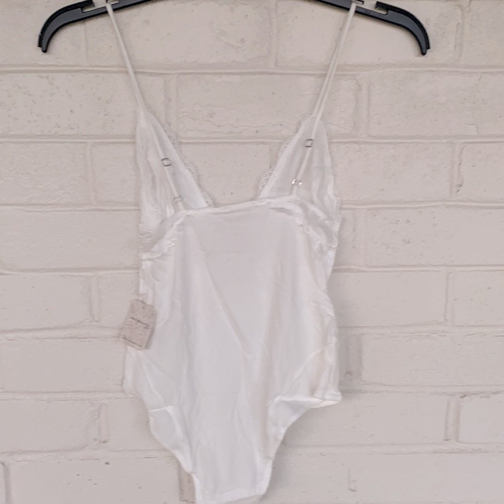 NWT Free People Intimately Perfect Pima Bodysuit in White XS - Picture 8 of 11